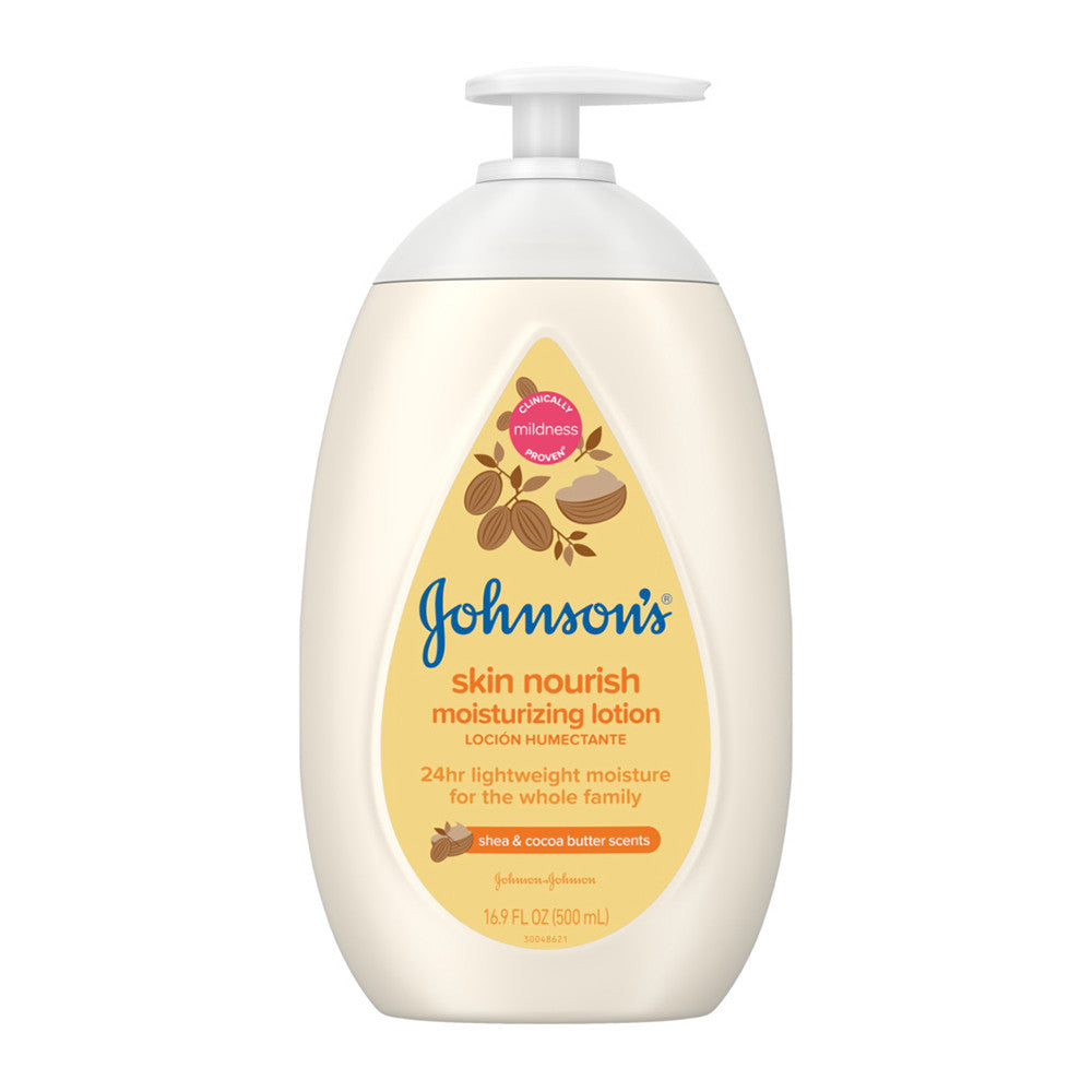 Johnsons Baby Skin Nourish Shea and Cocoa Butter Body Lotion Pump, 16.9 Oz